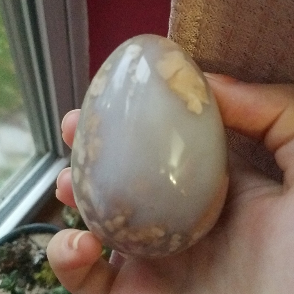Flower agate egg - Picture 2 of 5